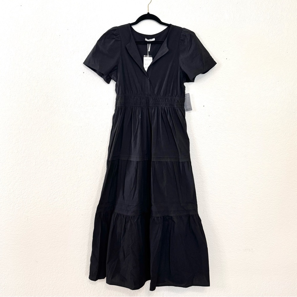 NEW WITH TAGS! Black Tiered Cotton Maxi Dress by Stitchdrop from Nordstrom - Picture 3 of 10